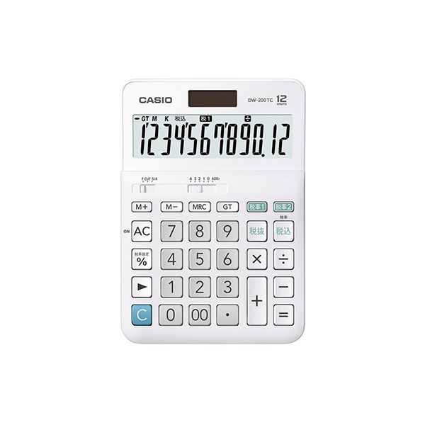 (まとめ) カシオ W税率電卓 デスクタイプ 12桁(×5セット)