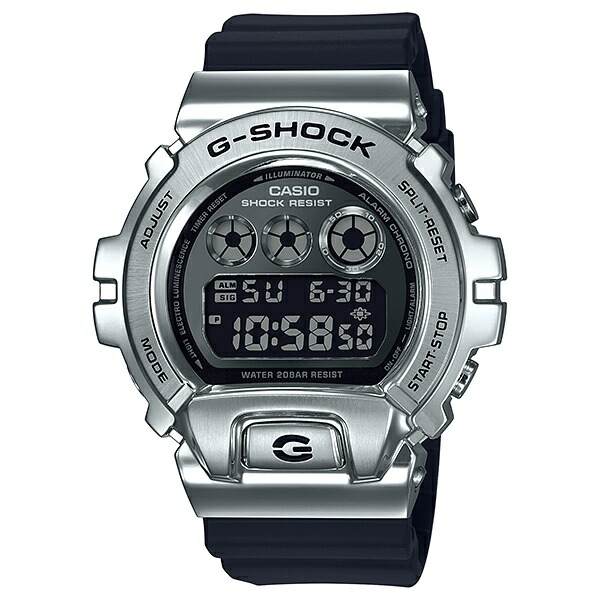 G-SHOCK Gショック ジーショック カシオ 時計 メンズ レディース 腕時計 手表 デジタル 元祖3つ目モデル メタルカバーベゼル 樹脂 ステンレス GM-6900U-1 海外モデル