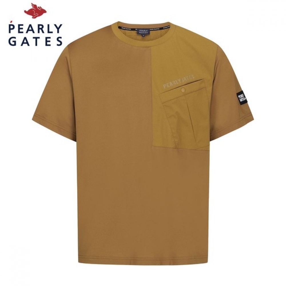 (Paris Gates) メンズ斜めポケットストレッチ半袖Tシャツ