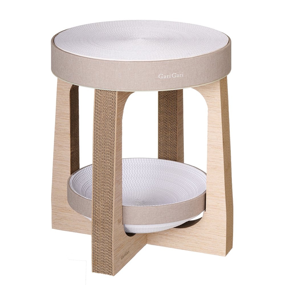 猫用　爪とぎ　ミュー　ガリガリスイート　スツール　クールグレージュ　ＣＲＣ30―51―10―00―00