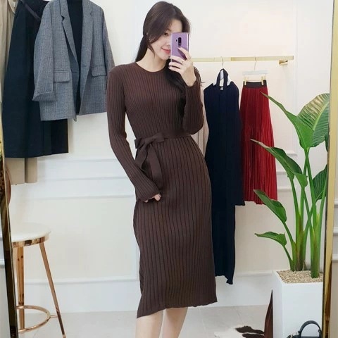 ニットワンピース 厚手 長袖 ワンピース ひざ丈 シンプル カジュアル カットソー 無地 レディース大きいサイズ レディース 秋冬 結婚式 きれいめ タイト フォーマル 大人 上品 チュニック one