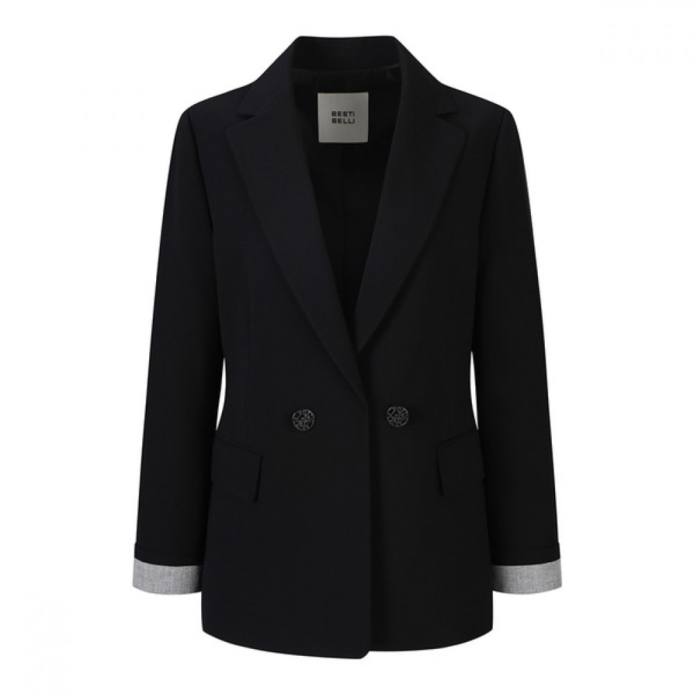 [ベスティベリ] ストレッチロールアップセットアップジャケット（BIJAB1108）