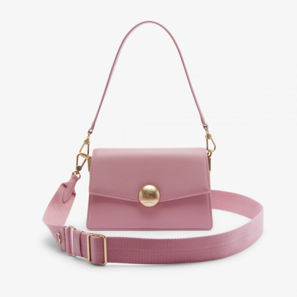 ラコステ テニスブリス フラップクロスバッグ R30ピンク JS