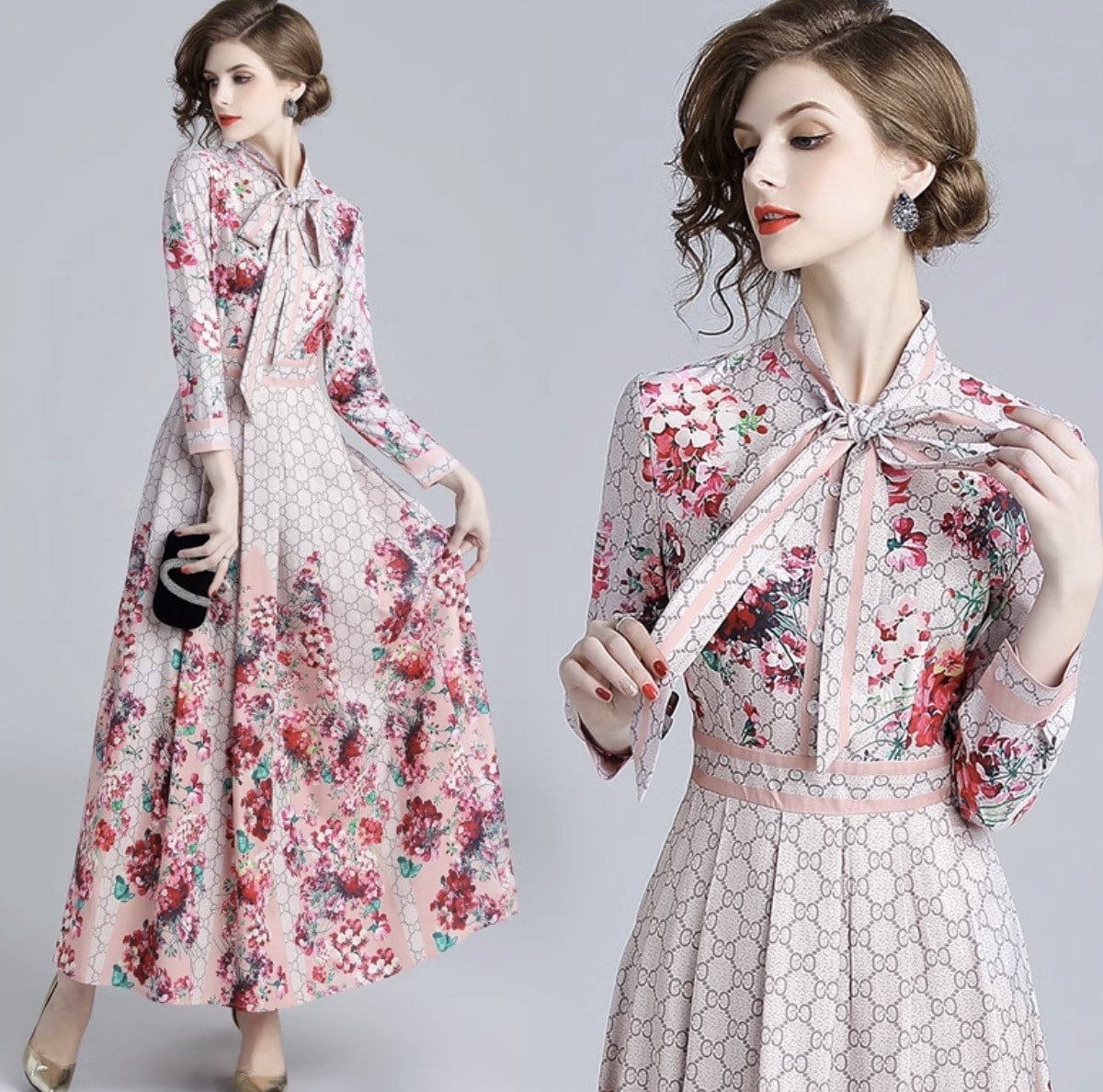 ワンピース フレアワンピース ワンピドレス ロング ロング丈 袖あり 長袖 フレア Aライン フリル ウエストマーク ハイウエスト プルオーバー かわいい きれいめ シンプル カジュアル 大人 上品