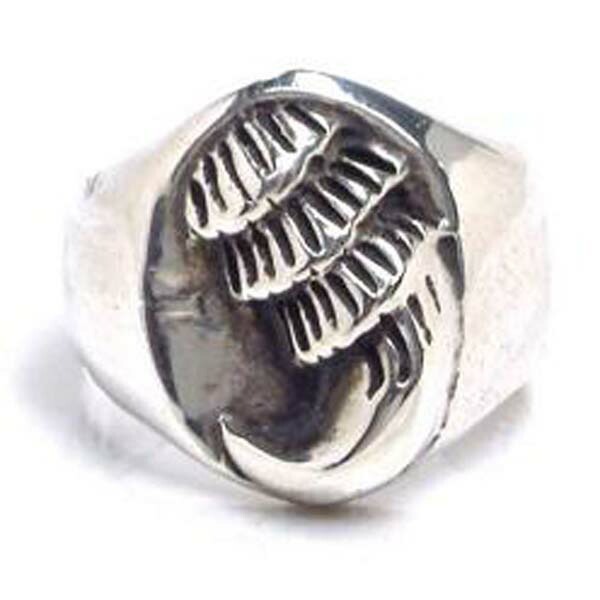 ビッグクローリング 指輪 15号 爪 クロウ 悪魔 龍 竜 印台型 刻印あり シルバー925 本物 銀 アクセサリー 男性 女性 プレゼント 親指 人差し指 中指 小指 sr00000510-xx