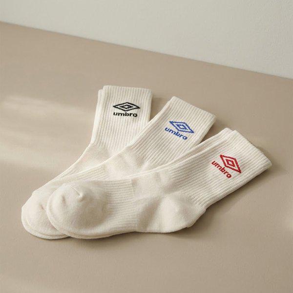 エッセンシャルクッション 3PACK クルーソックス UR123CSC11IVY