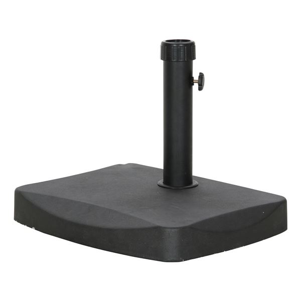 半円パラソルベース 20kg ブラック 幅48x奥行37x高さ35cm