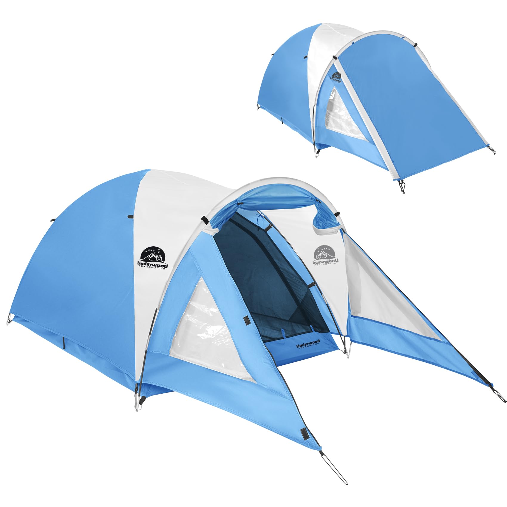 Underwood Aggregator ロビー 前室付きテント 2人用 - 軽量 キャンプテント Underwood Aggregator 前室付きドームテント 2人用 軽量2.8kg 超防水200