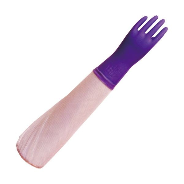 （まとめ）ショーワグローブ 腕カバー付厚手 L バイオレット 140-L 1双 [x5セット]