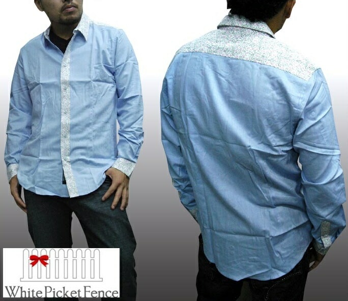 セール ホワイトピケットフェンス メンズ カジュアルシャツ ブルー サファリ ボタンシャツ White Picket Fence Clothing シャツ LAカジュアル アメカジ ファッション