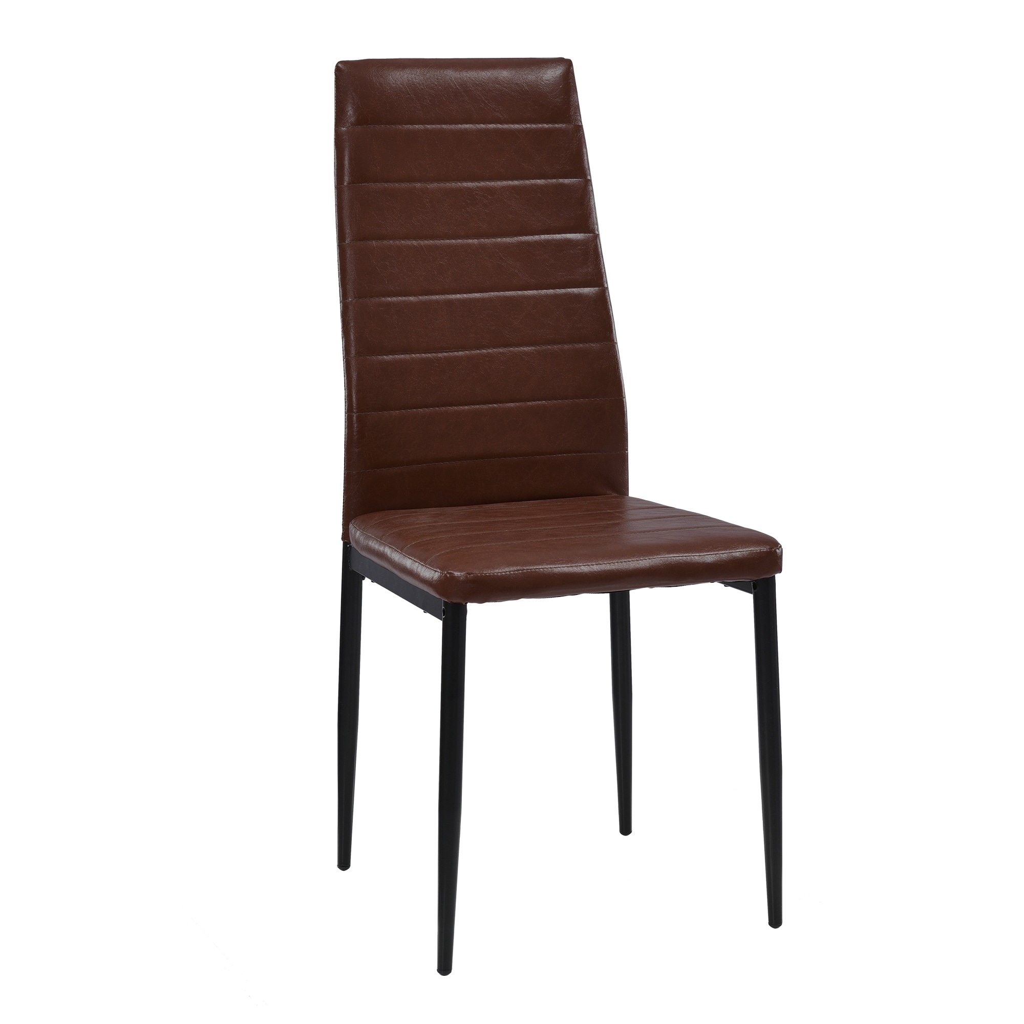 【5脚】【ダークブラウン】ダイニングチェア 椅子 イス レザー　食卓椅子　レトロ モダン 北欧 コンパクト リビングチェア