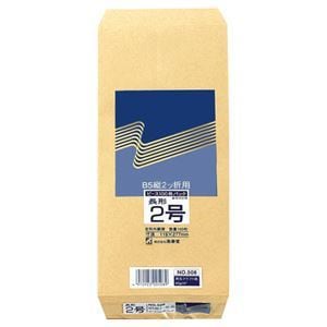 （まとめ） ピース R40再生紙クラフト封筒 長2 85g／m2 508 1パック（100枚） 10セット