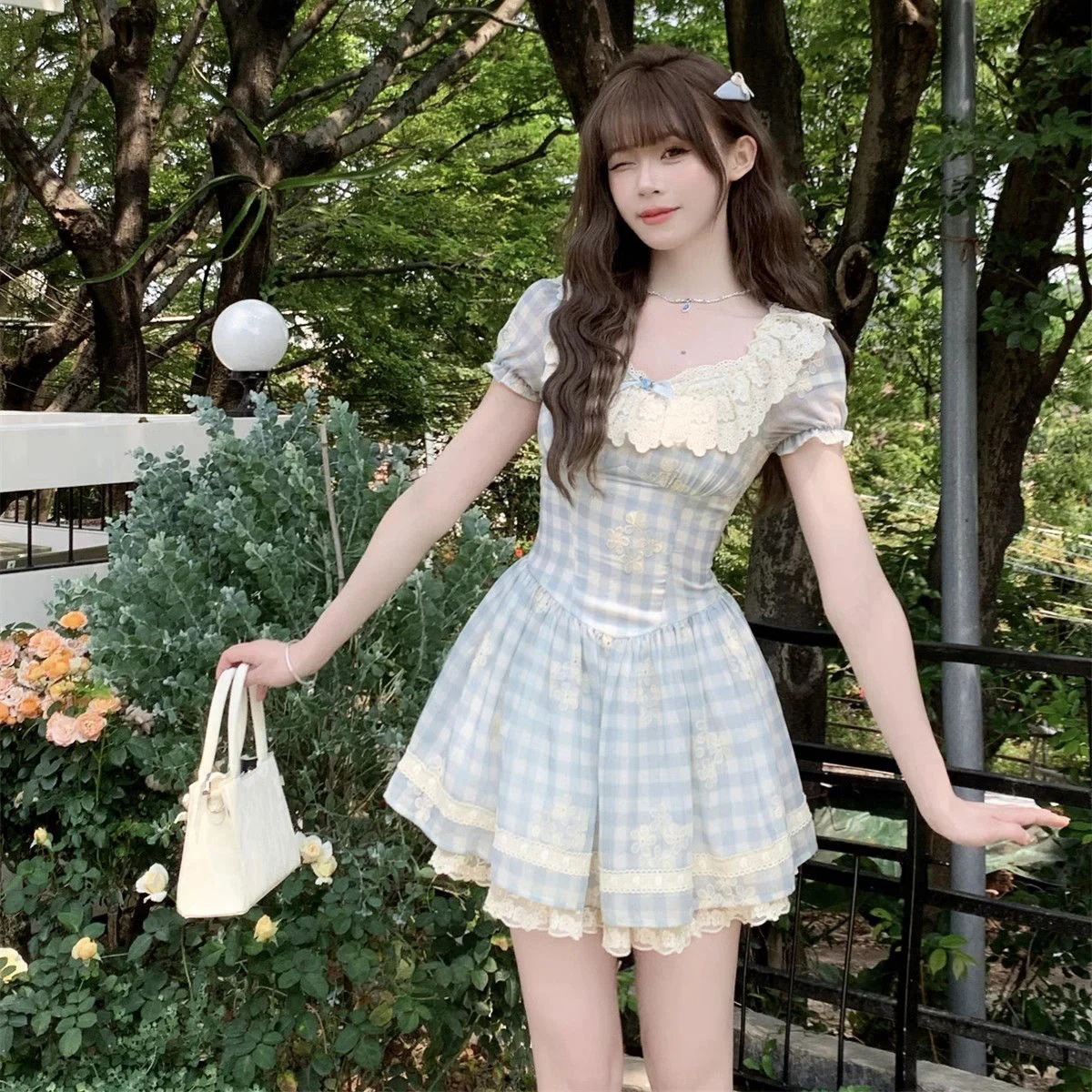 日韓2025春の新作フレンチレースワンピース おしゃれ 快適 通勤 レディース 大人