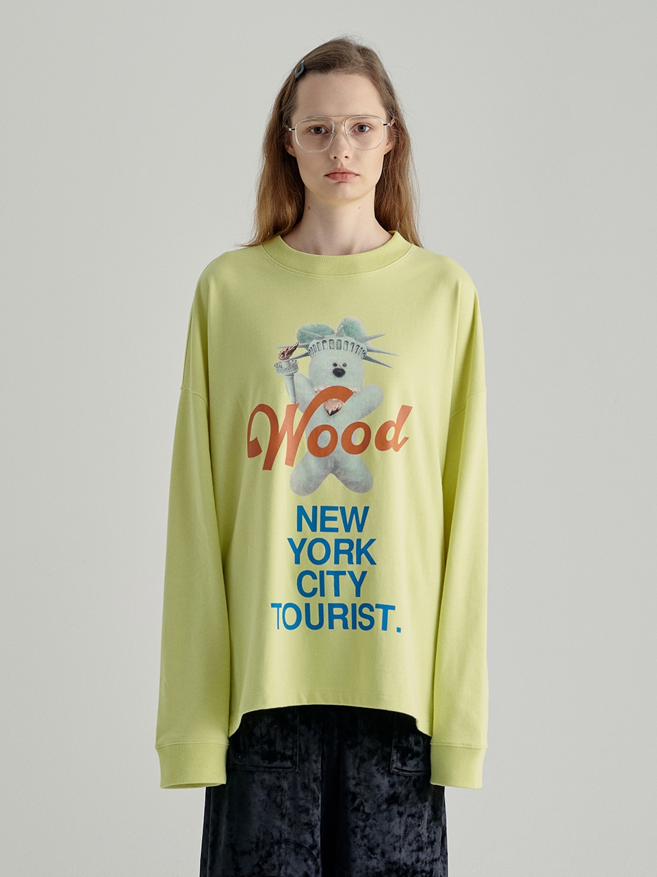 【MARGESHERWOOD】 STATUE OF WOOD GRAPHIC T-SHIRT : LEMON