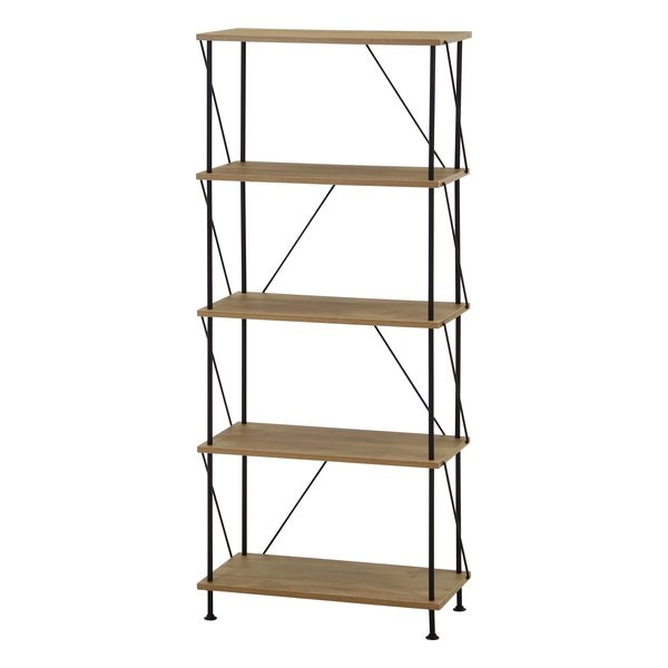 EZBO ツイストロック オープンラック 5段/オークナチュラル 71891