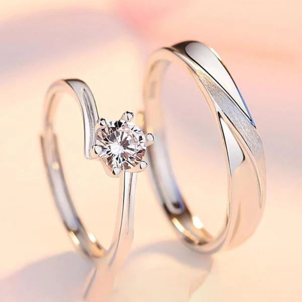 指輪 レディース一粒045ct ライン カーブリングシンプルリング メンズ フリーサイズ ペアリング 結婚指輪 婚約 女性 人気 母の日ギフト