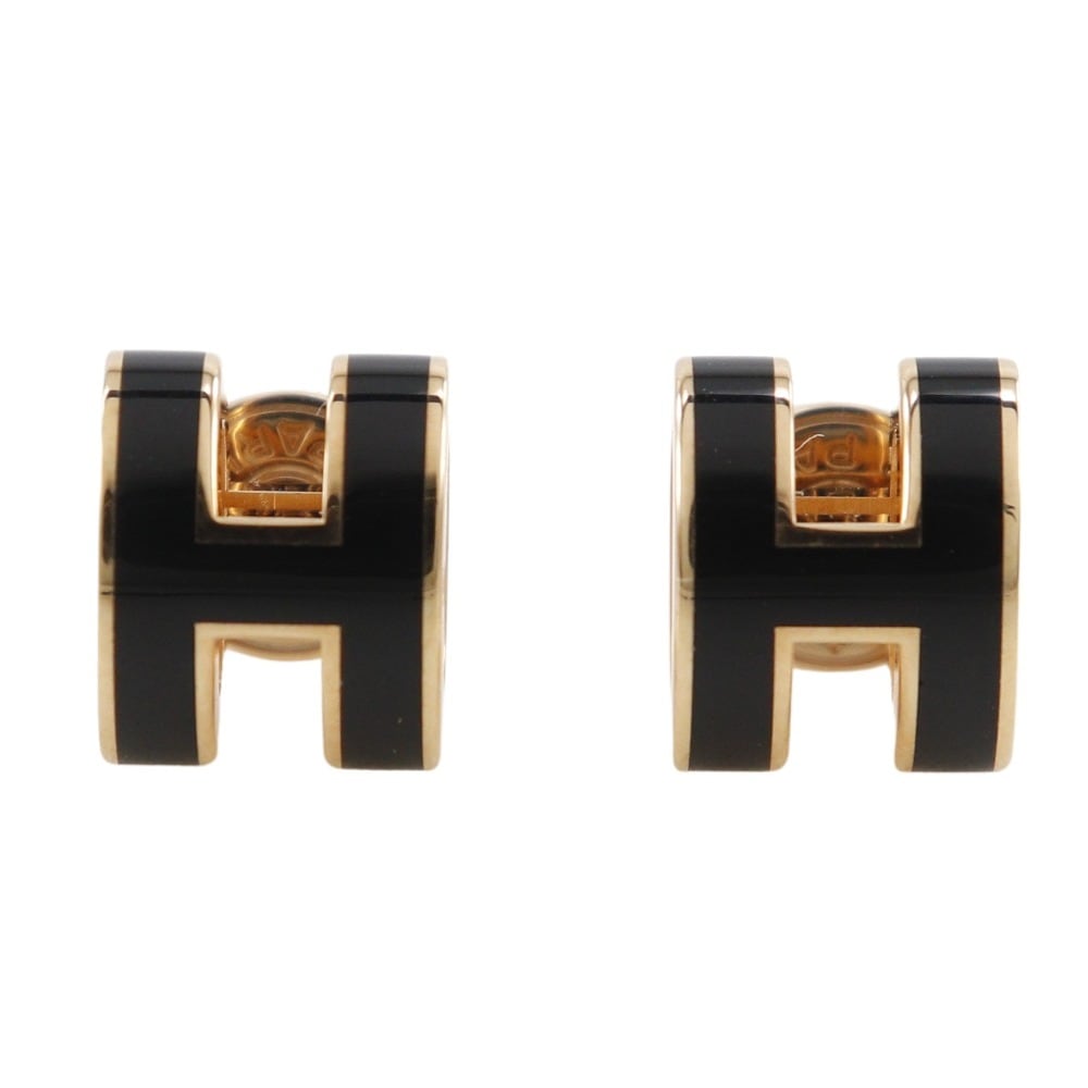 ミニ ポップアッシュH スタッドピアス ピアス 金メッキ ラッカー ピンクゴールド レディース 未使用 Sランク