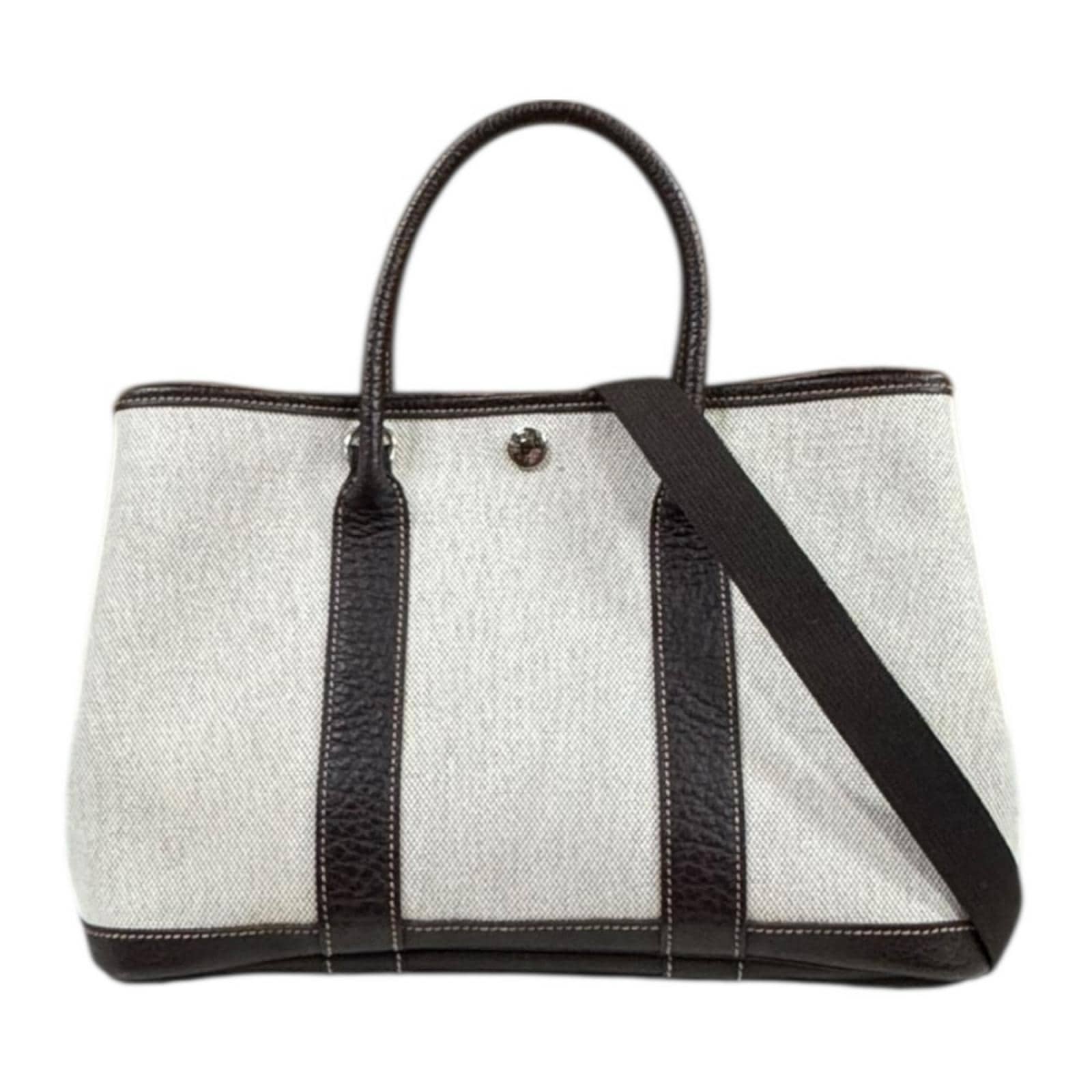 エルメス ガーデンパーティTPM トートバッグ トワルアッシュ ベージュ HERMES 中古 美品
