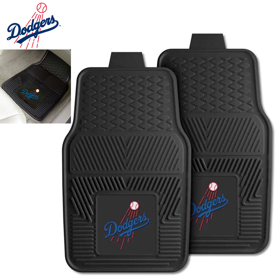 ロサンゼルス ドジャース公式グッズカーマット 2枚セット HEAVYDUTY VINYL CARMAT ロゴ入り車 カー用品 カーフロアマットLA DODGERS 大谷