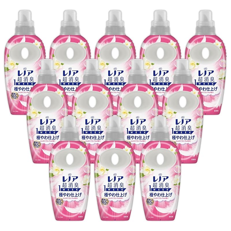 Lenor レノア 超消臭1WEEK 柔軟剤 極やわ仕上げ ふんわりブロッサムの香り 本体 490mL×12本 [ケース品]