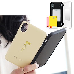 カード収納ケース iPhone 12mini 韓国 花道 韓国語 シンプル 花柄 花束 ハングル