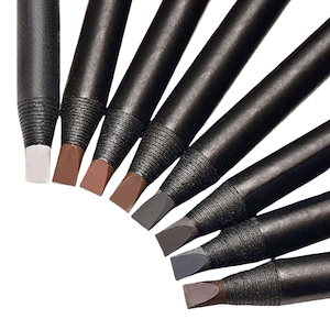 アイブロウ ペンシル 眉ペンシル 8色展開 硬い眉毛鉛筆 防水 長持ち 耐汗性 簡単に色付け 化粧必要品 長さ約18cm 実用的眉墨鉛筆 初心者向け実用的アイブロウペンシル