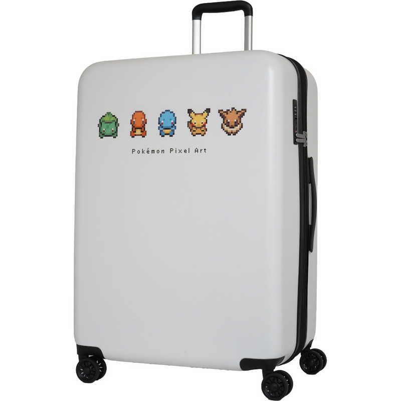 ポケモン　スーツケース ファスナータイプ 旅行日数目安：1週間以上 96L 拡張時107L 預け入れ無料 ［TSAロック搭載］ ホワイト　PK-0881-67-WH