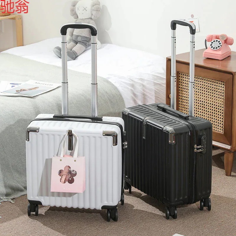 【急速出荷!】新しい旅行用スーツケース 男性と女性 18 インチ 搭乗用トロリー スーツケース レトロ 小型モデル 軽量 ミニ パスワード ボックス