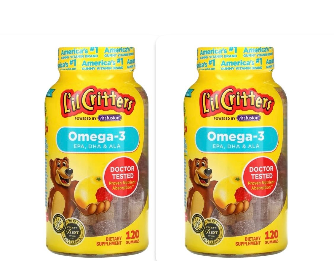 Lil Critters オメガ3ラズベリー-レモネード味欧米ゼリー [120個*2] 米国販売1位のグミゼリー ビタミンブランド 5,793円