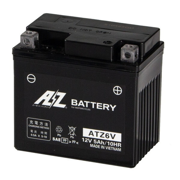 AZ ATZ6V AZ 2輪バッテリー液入充電済