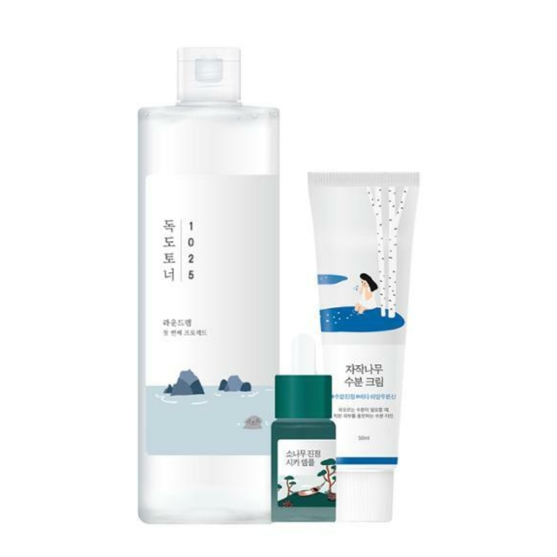 ラウンドラップ 独島 トナー 500ml 大容量 限定企画 (+自作クリーム 50ml+松アンプル10ml)