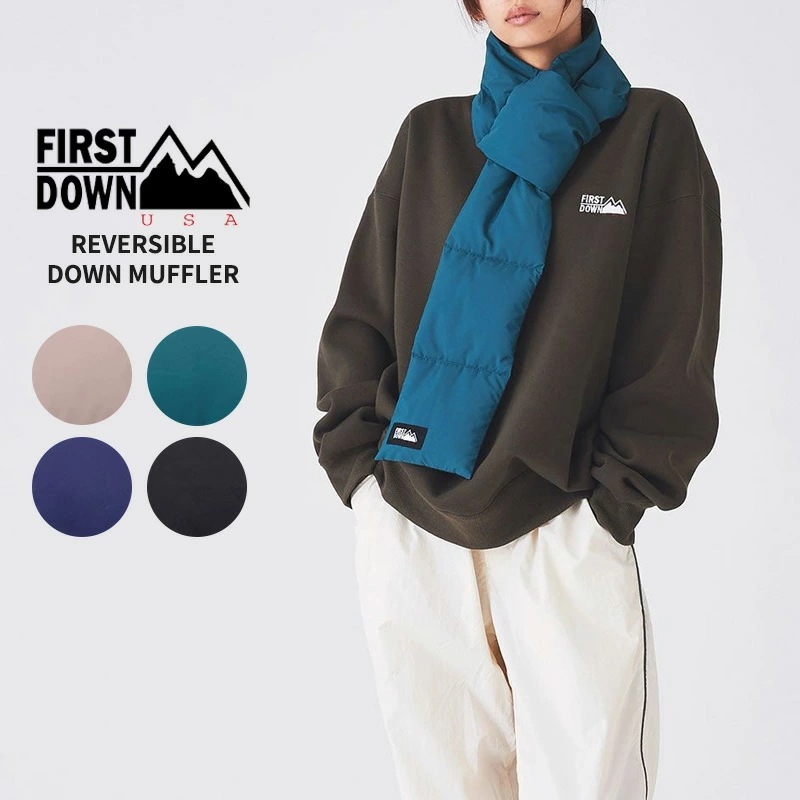 ファーストダウン マフラー FIRST DOWN リバーシブル ダウンマフラー REVERSIBLE DOWN MUFFLER F742005 小物 防寒グッズ 冬
