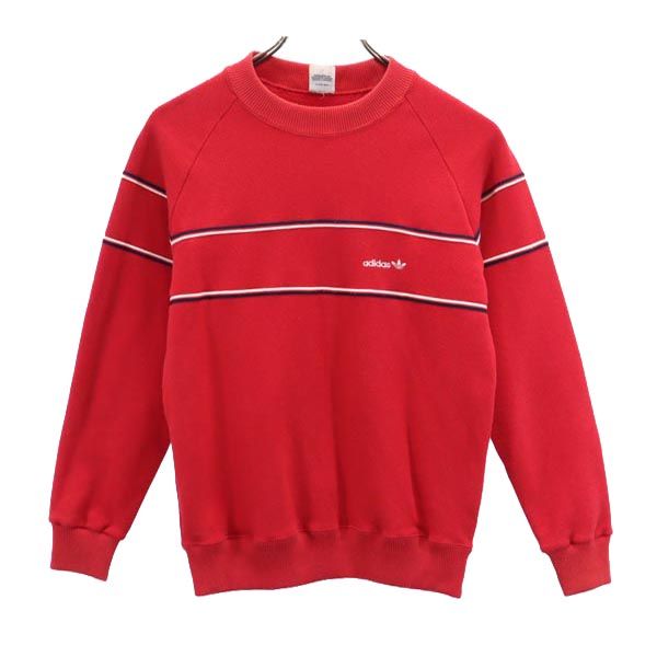 70s ヴィンテージ デサント製 ADS-183J 西ドイツタグ 長袖 トレーナー 150 レッド キッズ