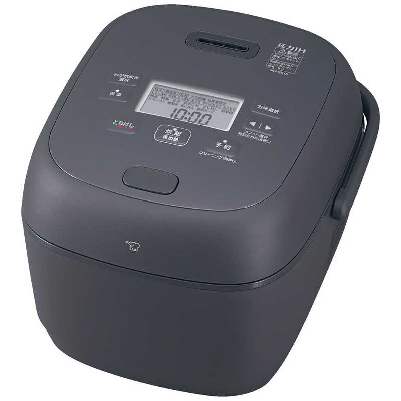 象印マホービン　ZOJIRUSHI　炊飯器 1升 豪熱大火力 圧力IHジャー 鉄器コート黒まる厚釜 スレートブラック　NW-BB18