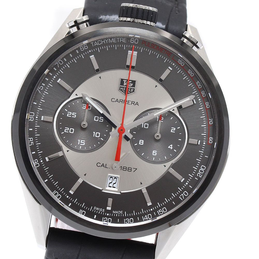 タグホイヤー TAG HEUER CAR2C11-0 カレラ 1887 クロノグラフ ジャックホイヤー エディション 自動巻き メンズ 美品 保証書付き_890689【中古】