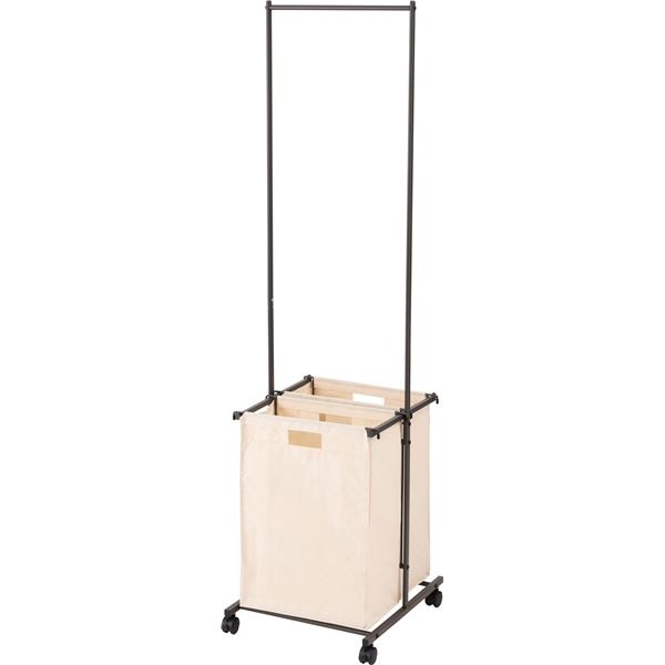 ランドリーハンガー ダークグレー 約 W40xD46.5xH157.5cm 組立式