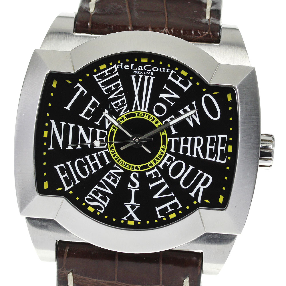 【deLaCour】ドゥラクール サクラ クラシック シリーズII グラフィティWAST2244-0993 世界500本限定 自動巻き メンズ【中古】