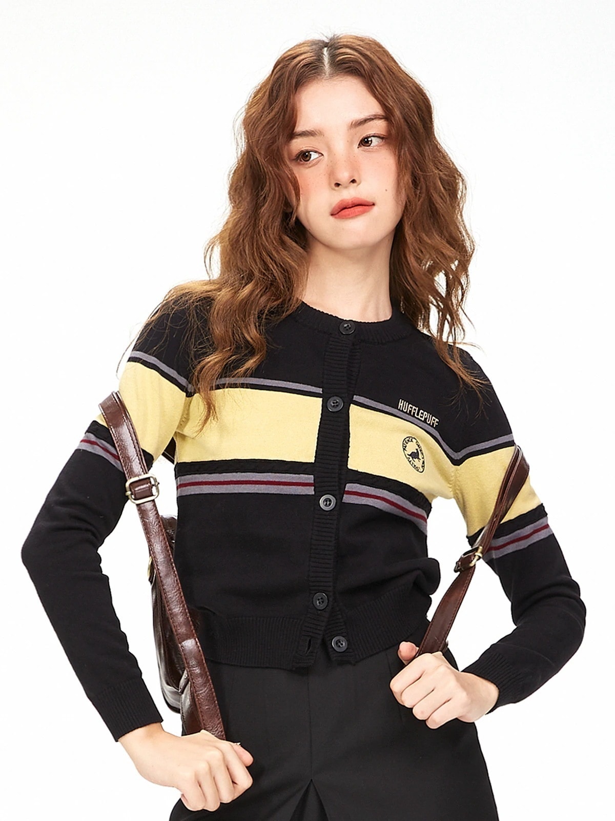ハリーポッタージョイント ボーダー ブリティッシュカジュアル セーター カーディガン シンプル オールマッチ Jk 制服