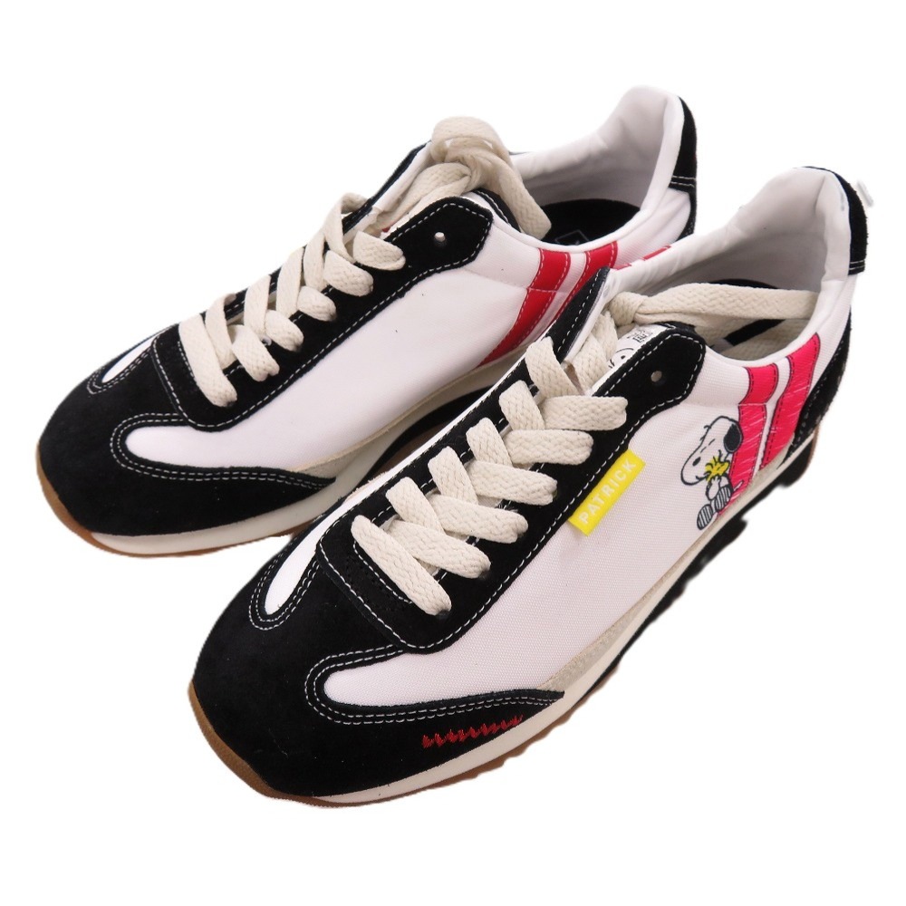 未使用品 SNOOPY-M スヌーピー マラソン 723001 スニーカー ポリエステル/ベロア ブラック 1799【中古】 レディース