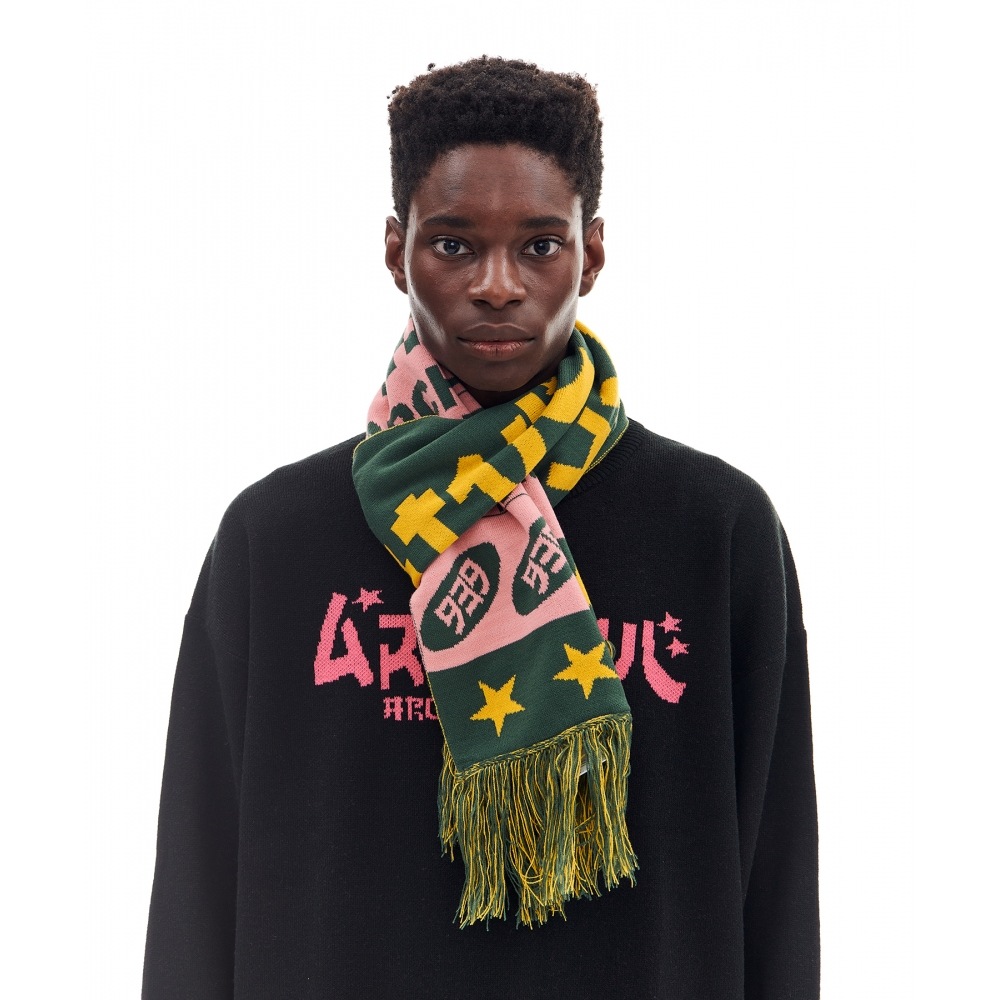 アーカイブボールド JP ロゴマフラー (グリーン)