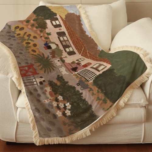 両面5mmマイクロファイバーブランケット 毛布 四季適用 なめらかで心地よい肌触り 洗える タッセル(100X150) Slowmind 「x」