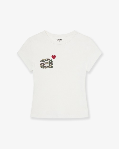 【AEAE】 DOT SMALL LETTER TEE [WHITE/CAMO] 正規品