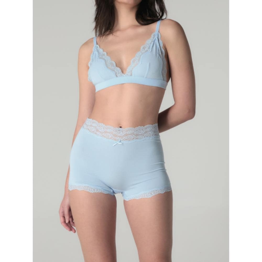 GLOWNY ALLURE LACE BOYSHORTS BABY BLUE GY25LWPT007BB