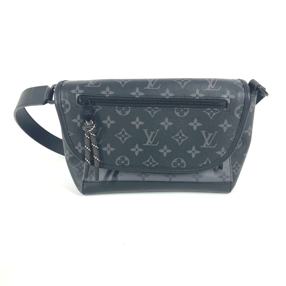 ショルダーバッグ M12681 パルス・メッセンジャー モノグラムエクリプス カバン 斜め掛け フラップ モノグラムエクリプスキャンバス ブラック