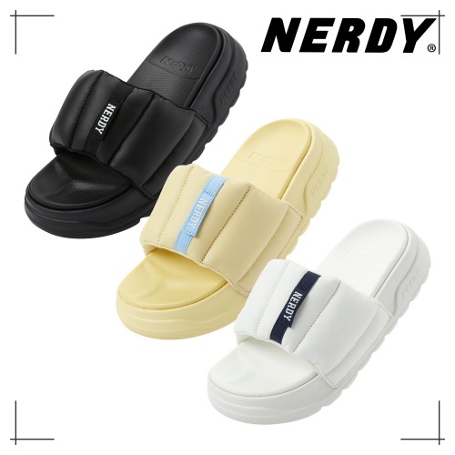 NDY ペディン スライド WHITE/BLACK/LIME YELLOW