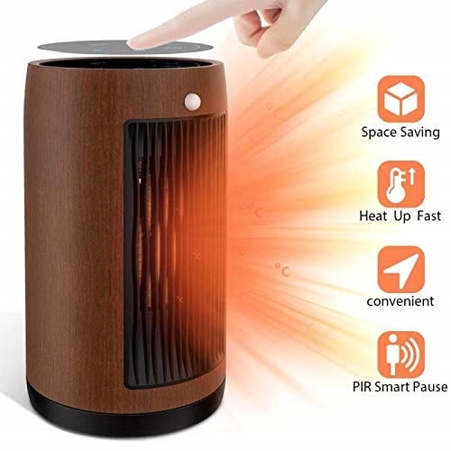 電気スペースヒータ1500W携帯用スマートケアタッチパネルPIR動作センサー過熱やティプオボがいる機