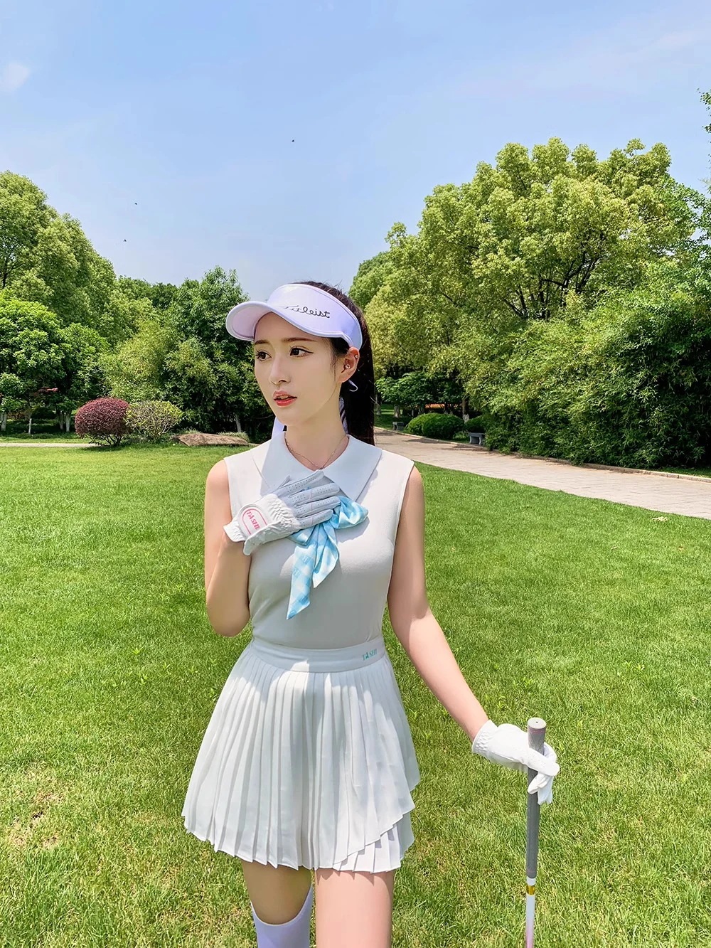 ゴルフウェア レディース スポーツウェア ゴルフスカート POLOシャツ Tシャツ 半袖 袖無し スカート 上下セット 白 プリーツスカ 春夏 速乾 女性 テニスウェア 韓国風 INS おしゃれ