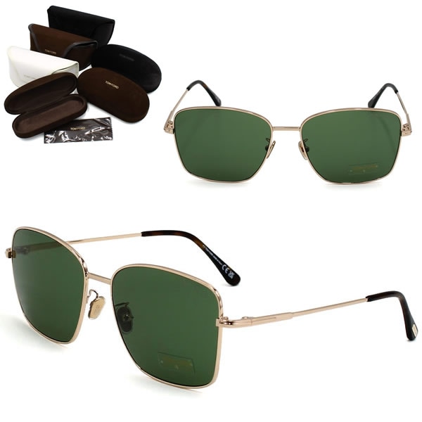 サングラス FT0953-D/S 28N 60 TF0953 ゴールド グリーン アジアンフィット メンズ レディース ユニセックス