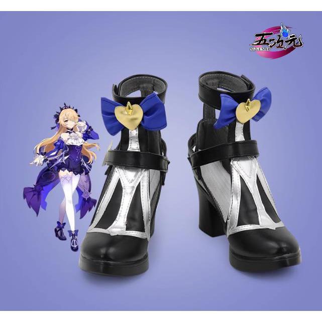 【新品販売 Q10最安値！】 ハロウィン 五次元　原神　コスプレ　フィッシュル　極夜真夢　靴
