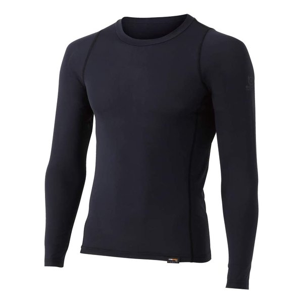 パワーストレッチEVO ロングスリーブ クルーネックシャツ ブラック LLサイズ JW723BKLL